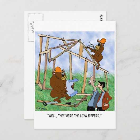 Sie waren niedrige Bieter Postkarte (Vorne/Hinten)