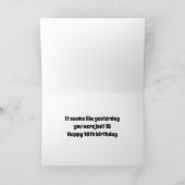 SIE WAREN NUR 15 GESTERN, SAGT DIE HORSE CARD KARTE (Innenseite)