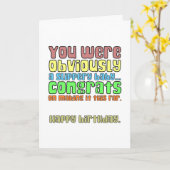 Sie waren offensichtlich ein kleines Baby, Rude Bi Karte (Gelbe Blume)