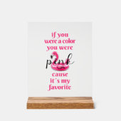 Sie waren pink. acrylschild (Vorderseite)