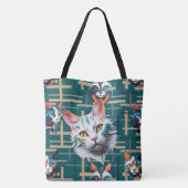 Sie warten auf ihre Zufriedenheit Tasche (Rückseite)