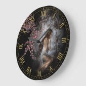 Sie wartet - Angel Vignette Wall Clock Große Wanduhr (Winkel)