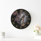 Sie wartet - Angel Vignette Wall Clock Große Wanduhr (Zuhause)