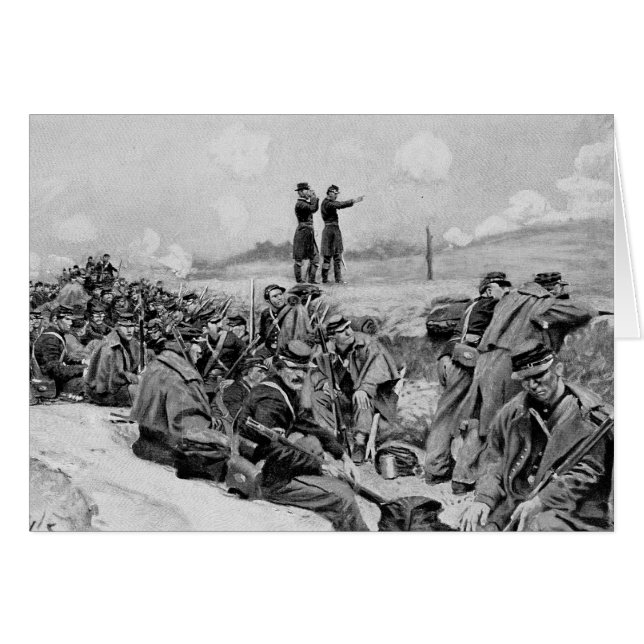 Sie warteten auf den Befehl zum Anklage (Vorderseite (Horizontal))