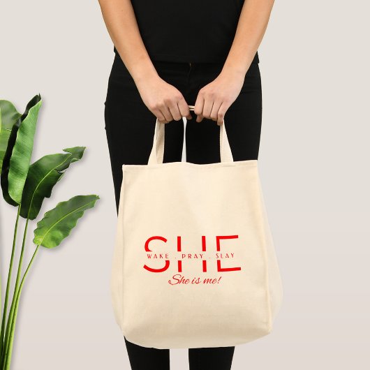 Sie Weckte, betet, legt, sie ist ich Tragetasche