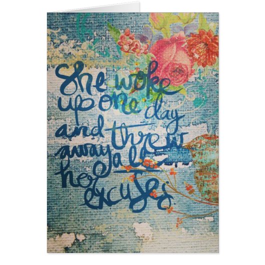 Sie Weckte eines Tages keine Ausreden mehr sammeln (Vorne)