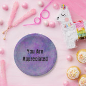 Sie werden als Abstrakter Lila Mitarbeiter geschät Pappteller (Party)