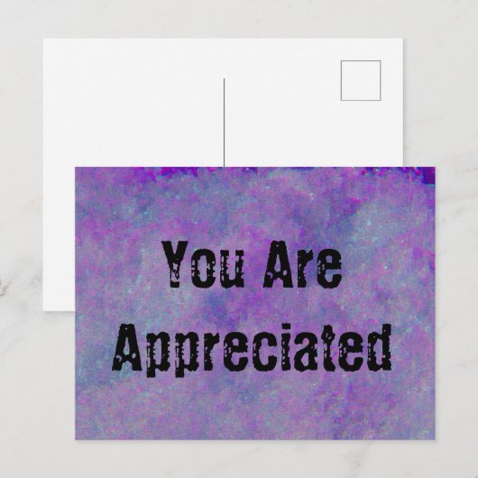 Sie werden als Abstrakter Lila Mitarbeiter geschät Postkarte (Vorne/Hinten)