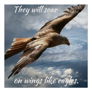 Sie werden auf Flügeln wie Adler Motivierend steig Poster