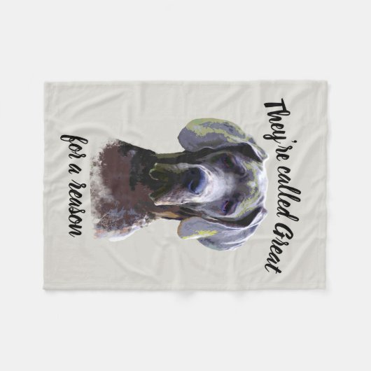 Sie werden aus einem Grund Great genannt, Dane Dog Fleecedecke (Vorderseite (Horizontal))