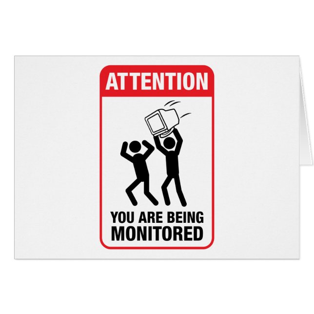 Sie werden - Büro Humor überwacht (Vorderseite (Horizontal))
