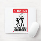 Sie werden - Büro Humor überwacht Mousepad (Mit Mouse)