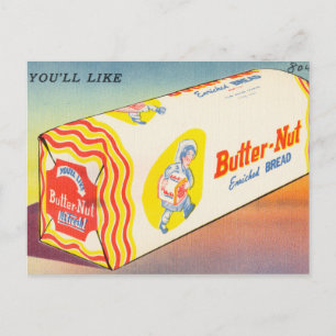 Sie werden Butter-Nut Bread Vintage Anzeige mögen Postkarte