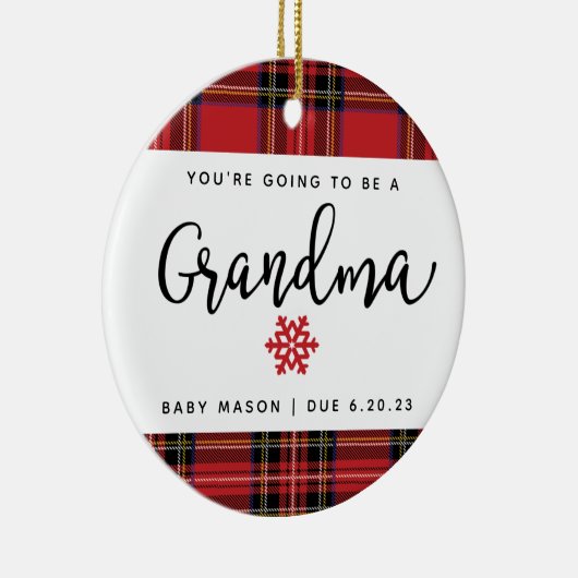 Sie werden die Ankündigung der Großmutter-Schwange Keramik Ornament (Rechts)