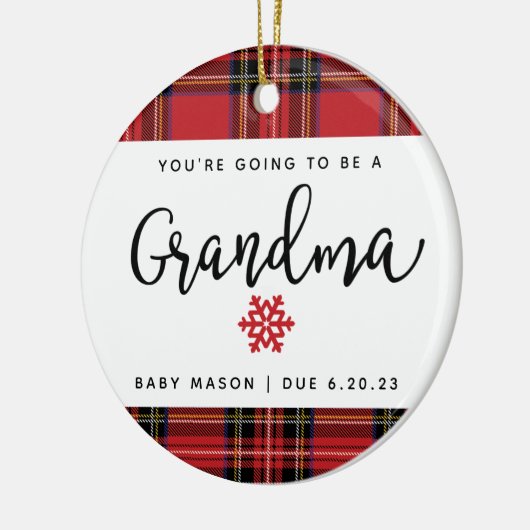 Sie werden die Ankündigung der Großmutter-Schwange Keramik Ornament (Links)