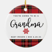 Sie werden die Ankündigung der Großmutter-Schwange Keramik Ornament (Hinten)