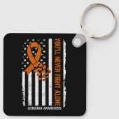 Sie werden die Leukämie Awa niemals allein bekämpf Schlüsselanhänger (Rückseite)