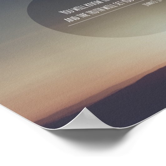 Sie werden die Wahrheit John 8:32 Verse Poster ken (Ecke)