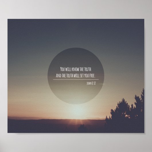Sie werden die Wahrheit John 8:32 Verse Poster ken (Vorne)