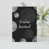 Sie werden - Disco-Bälle eingeladen Einladung (Stehend Vorderseite)