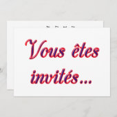 Sie werden eingeladen einladung (Vorne/Hinten)