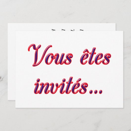 Sie werden eingeladen einladung (Vorne/Hinten)
