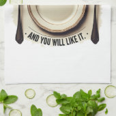 Sie werden essen und Sie werden es mögen - lustige Geschirrtuch (Gefaltet)