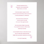 Sie werden geliebt, Gedicht von Cheryl Paton, Post Poster (Vorne)