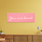 Sie werden geliebt, rosa Leinwand Inspiration Zita (Insitu (Wohnzimmer))