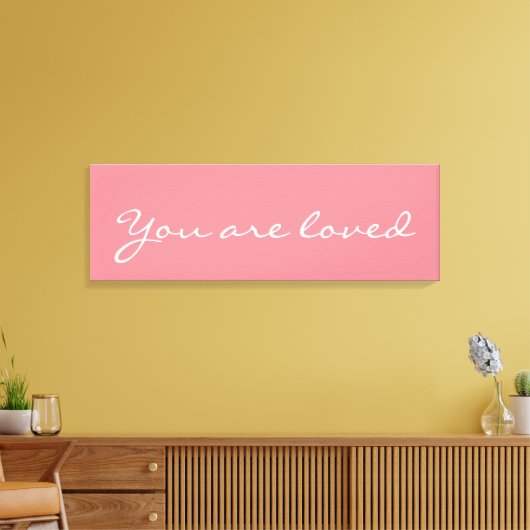 Sie werden geliebt, rosa Leinwand Inspiration Zita (Insitu (Wohnzimmer))