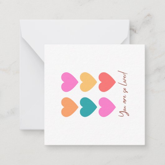 Sie werden geliebt - Valentinstag Card Mitteilungskarte (Vorderseite)