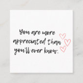 Sie werden geschätzt telefonnummerkarte (Vorderseite)