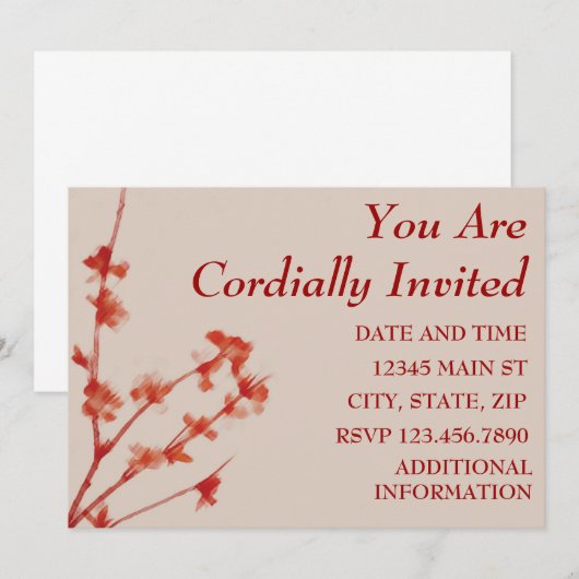 SIE WERDEN HERZLICH EINGELADEN EINLADUNG (Vorne/Hinten)