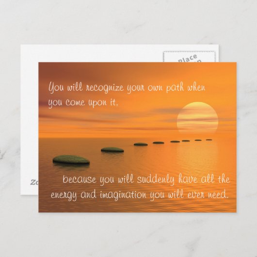 Sie werden Ihren eigenen Weg erkennen, wenn Sie... Postkarte (Vorne/Hinten)