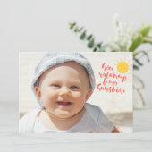 Sie werden immer meine Sonnenschein-Foto-Einladung Einladung (Stehend Vorderseite)