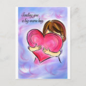 Sie werden in einer warmen Umarmung begleitet. Postkarte (Vorderseite)