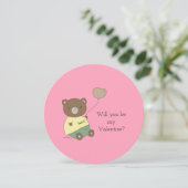 Sie werden mein Valentinrosa sein Feiertagskarte (Stehend Vorderseite)