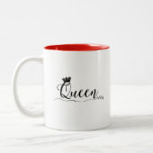 Sie werden mich als KÖNIGIN ansprechen Zweifarbige Tasse (Links)
