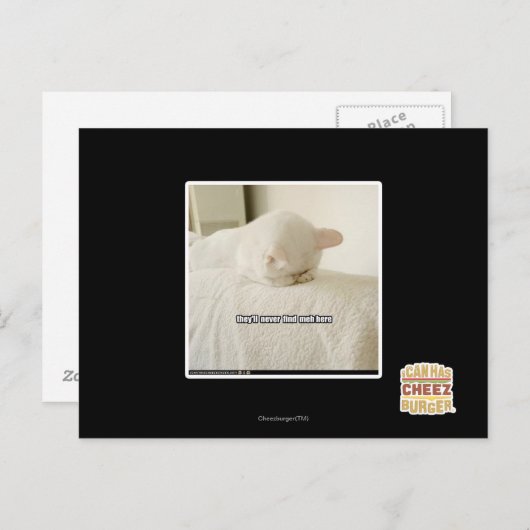 Sie werden mich hier nie finden postkarte (Vorne/Hinten)