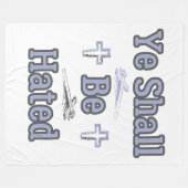 Sie werden mit biblischem Zitat gehasst Fleecedecke (Vorderseite (Horizontal))