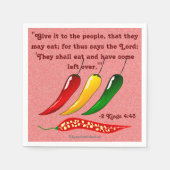 Sie werden mit einigen links über Chili Paprikasch Serviette (Vorderseite)