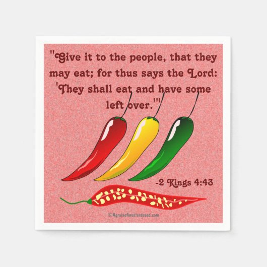 Sie werden mit einigen links über Chili Paprikasch Serviette (Vorderseite)