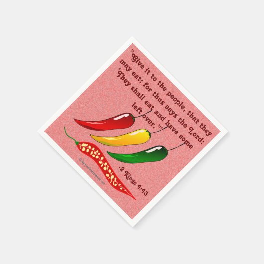 Sie werden mit einigen links über Chili Paprikasch Serviette (Ecke)