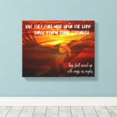 Sie werden mit Flügeln als Adlerschrift aufsteigen Leinwanddruck (Insitu (Holzboden))