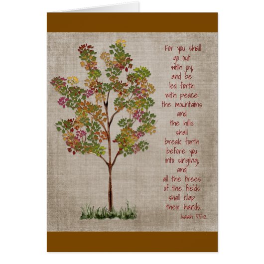 Sie werden mit Joy Isaiah 55 Vers ausgehen (Vorne)