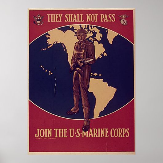 Sie werden nicht an den U.S.-Marines teilnehmen Poster (Vorne)
