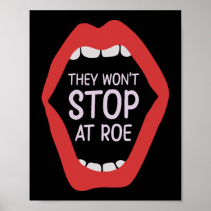 Sie werden nicht bei Roe Feminismus weibliche Frau Poster