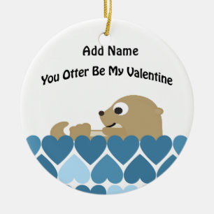 Sie werden nicht mein Valentin mit Herz sein Keramikornament