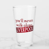 Sie werden nie allein Liverpool gehen Glas (Vorderseite)