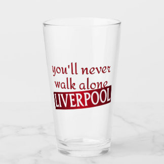 Sie werden nie allein Liverpool gehen Glas